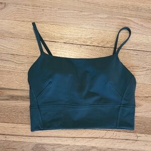 lululemon athletica dark green cropped tank top